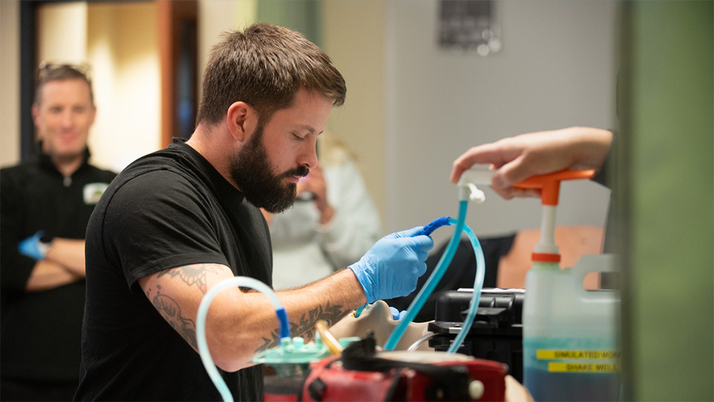 Chesapeake College Student Intubating