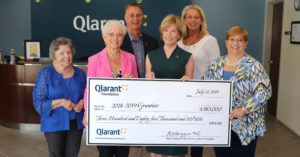 2018 Grantee Big Check with Board Members