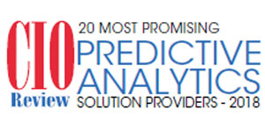 CIO Review logo with 20 most promising predictive analytics solutions providers 2018