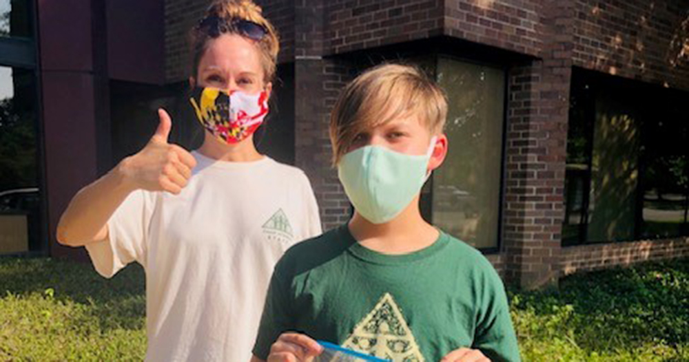 kids wearing masks