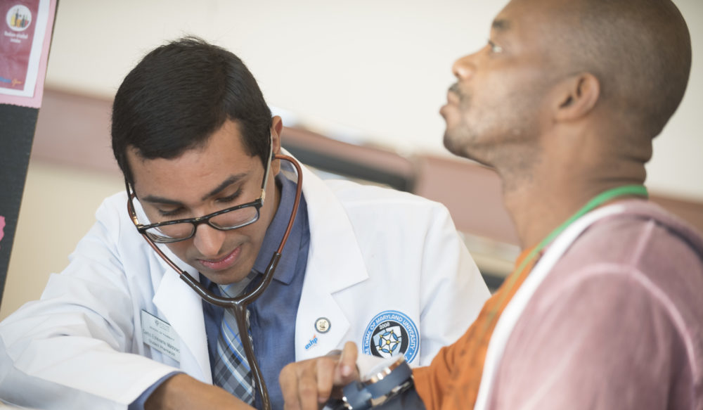 a man getting medical attention