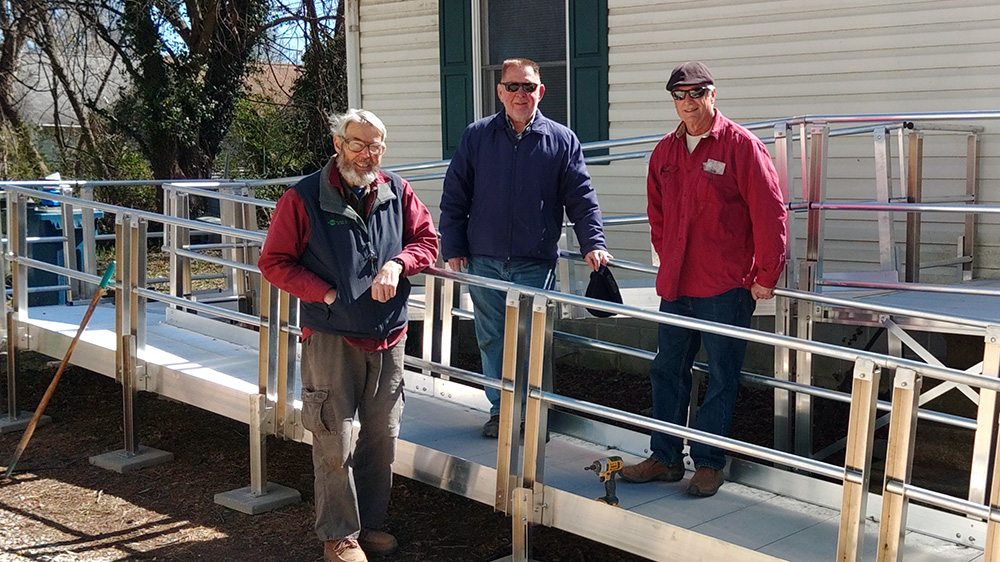 BHCV Volunteers on a completed ramp