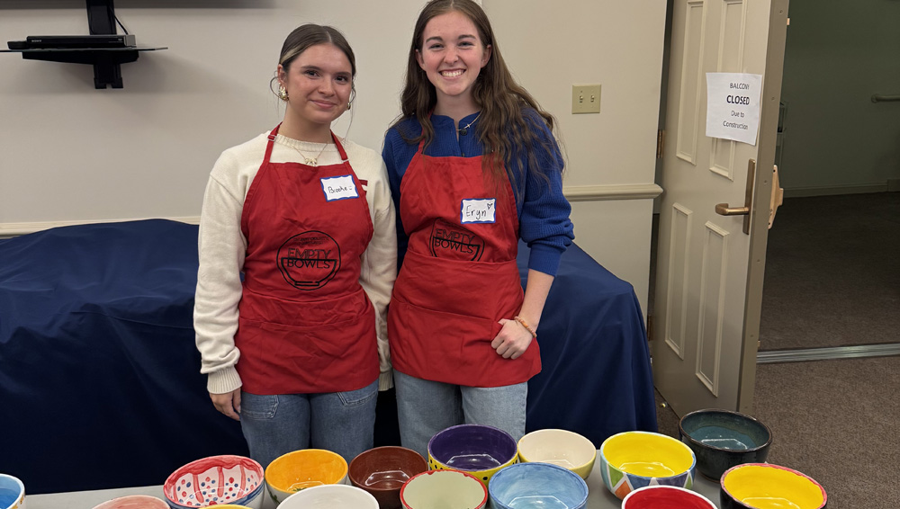 two girls with bowls