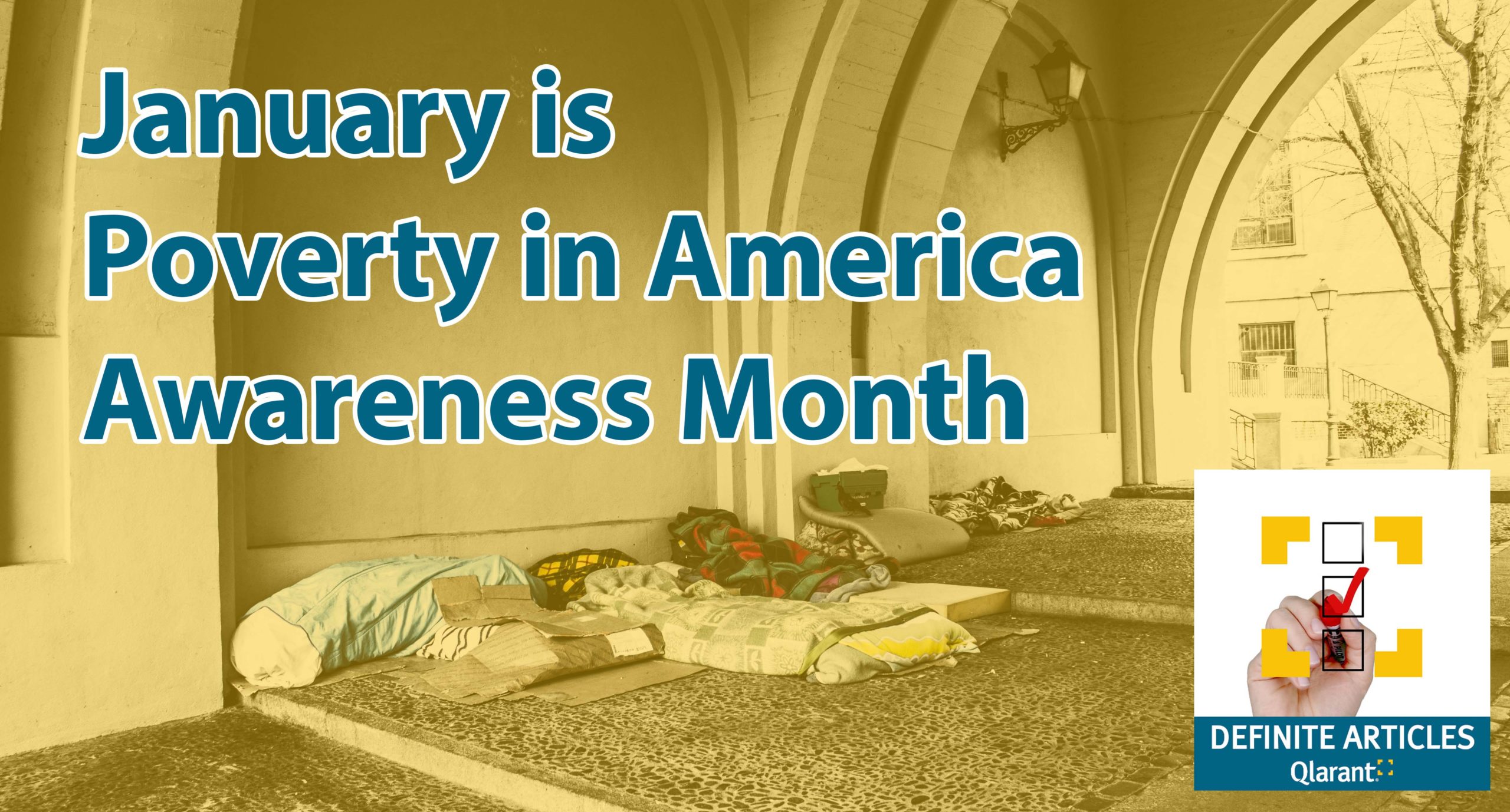 January is Poverty in America Awareness Month banner