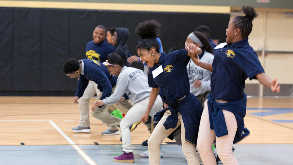 Kids in a gym