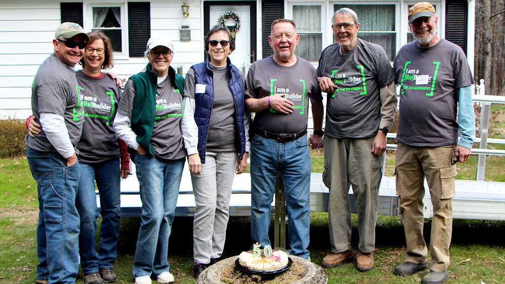 Volunteers from RTKC and Bay Hundred Community Volunteers celebrate together