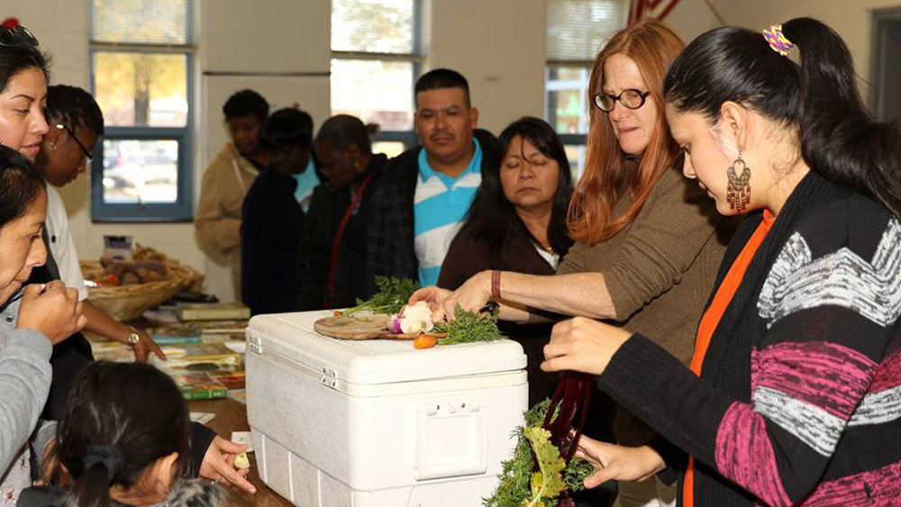 A potluck buffet