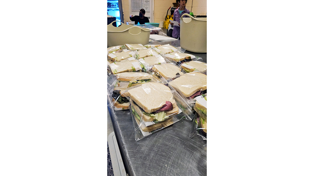A table of sandwiches