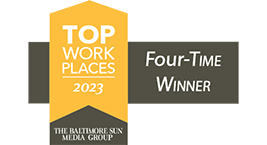 Four time winner top workplaces 2023 banner