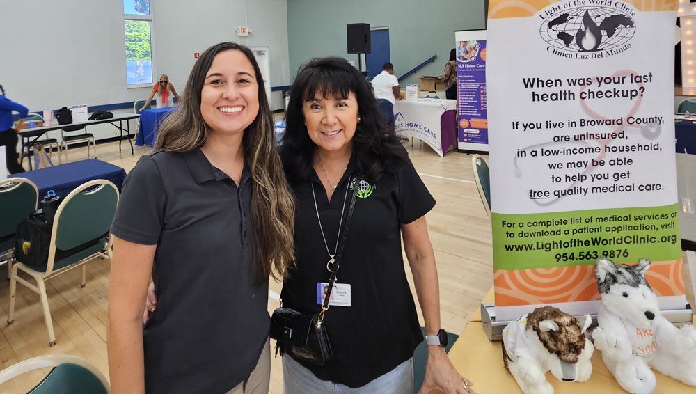 two smiling women
