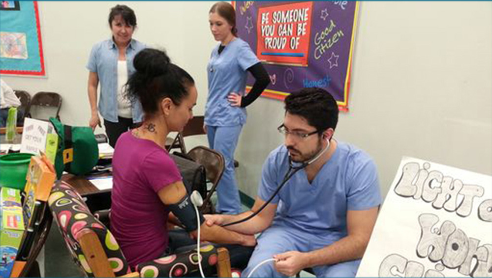 patient at clinic