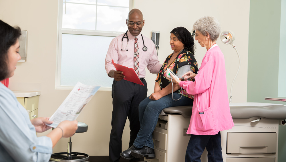 Group in doctor's office