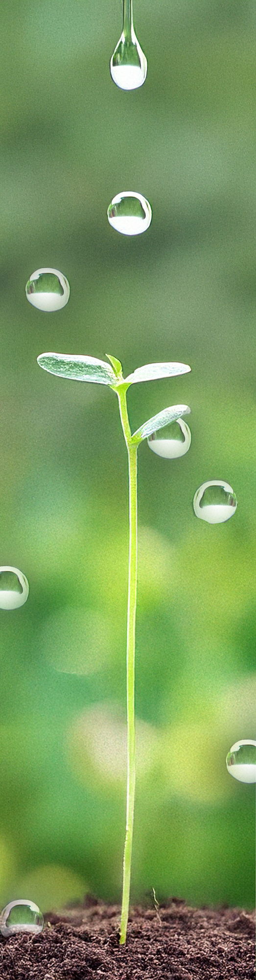 Seedling being watered